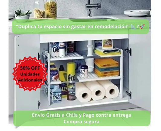 Organizador Doble de Acero Inoxidable
