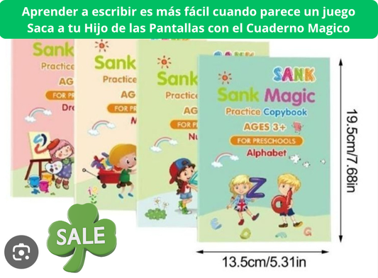 Set Cuaderno Magic Caligrafia Montessori
