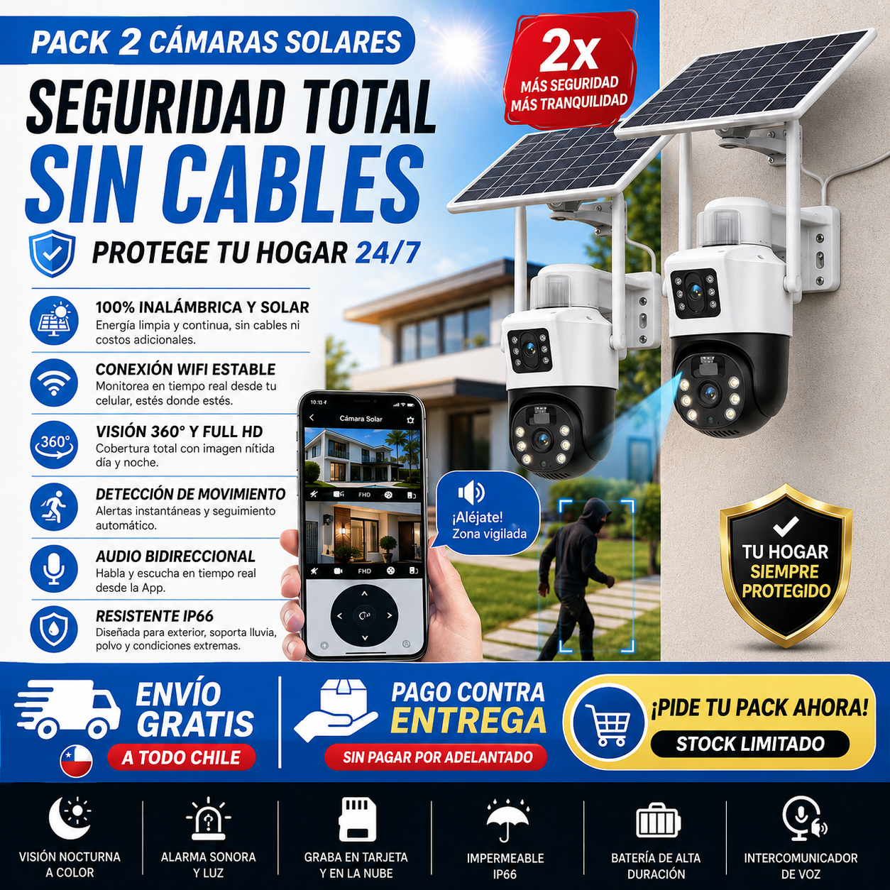 VisionGuard 360 - Vigila todo, sin cables, sin límites