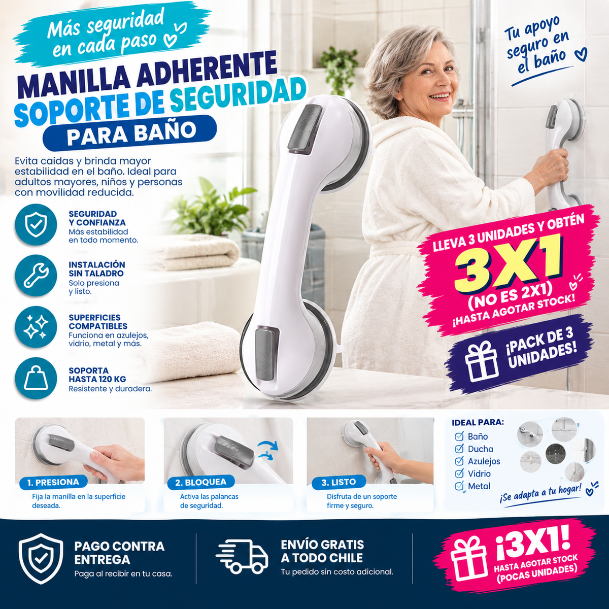 SafeGrip - Muévete seguro donde más lo necesitas Oferta  3 x 1