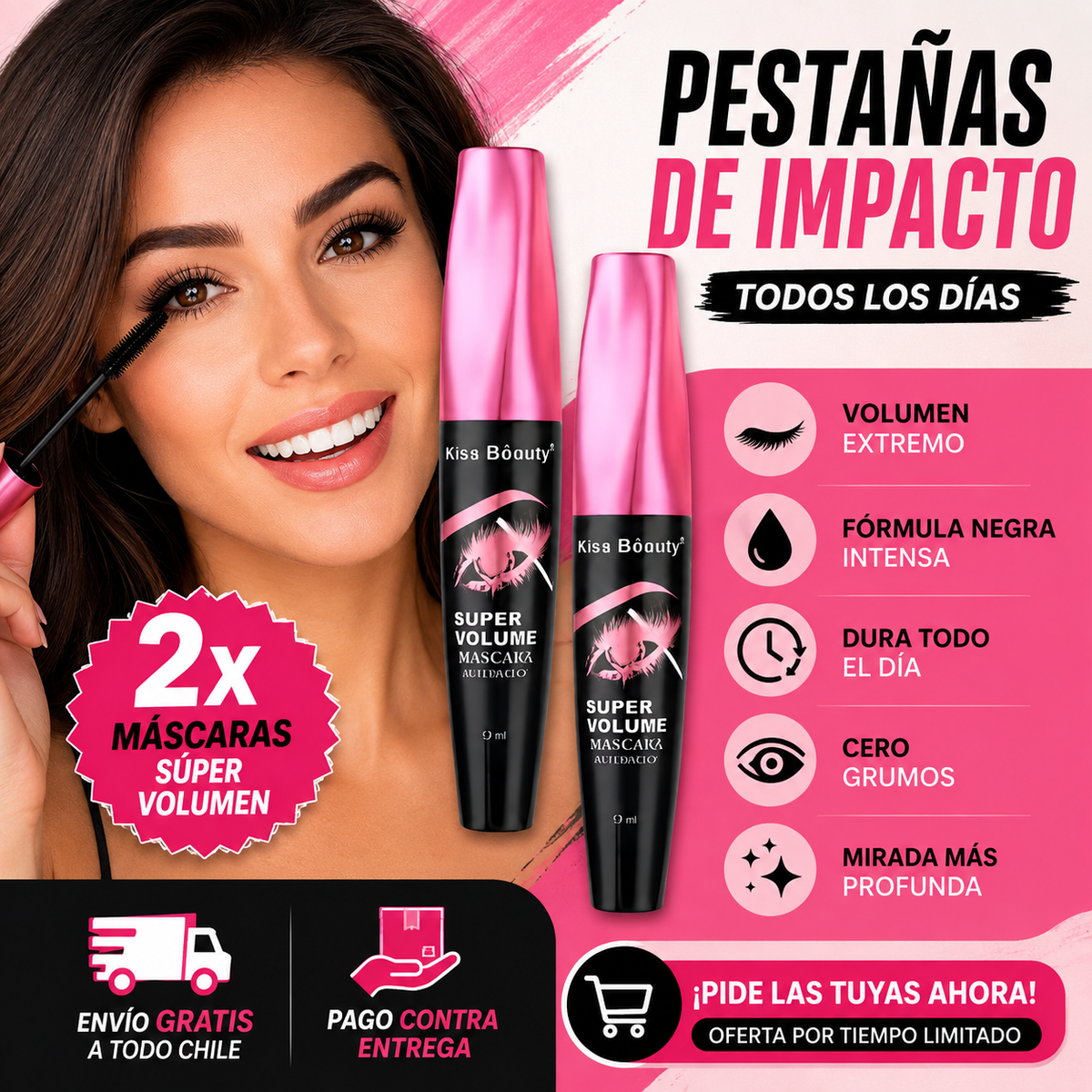 2 Mascara de pestaña super Volumen