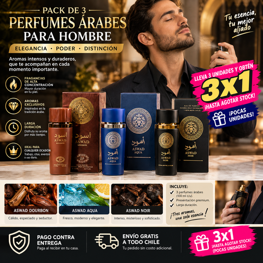 Aswad Prestige Pack - Lujo árabe en un solo pack 3x1