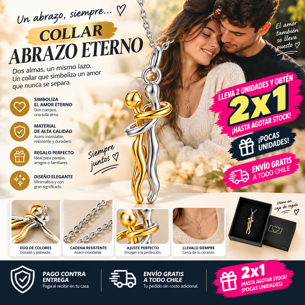 Eternos - El collar que dice lo que las palabras no alcanzan 2 x 1
