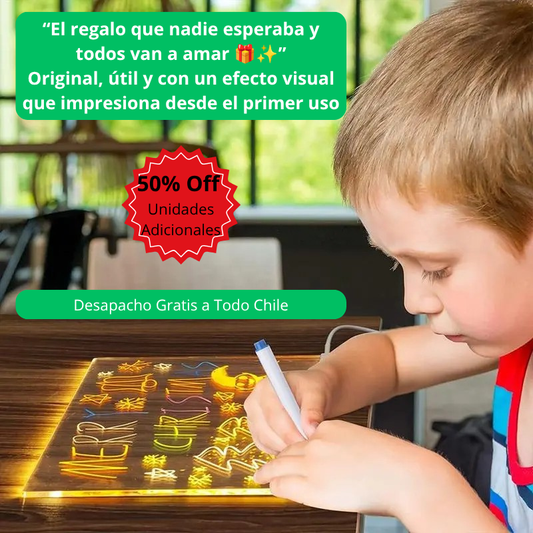 Pizarra Magica 20cm X 30cm Luz Led usb