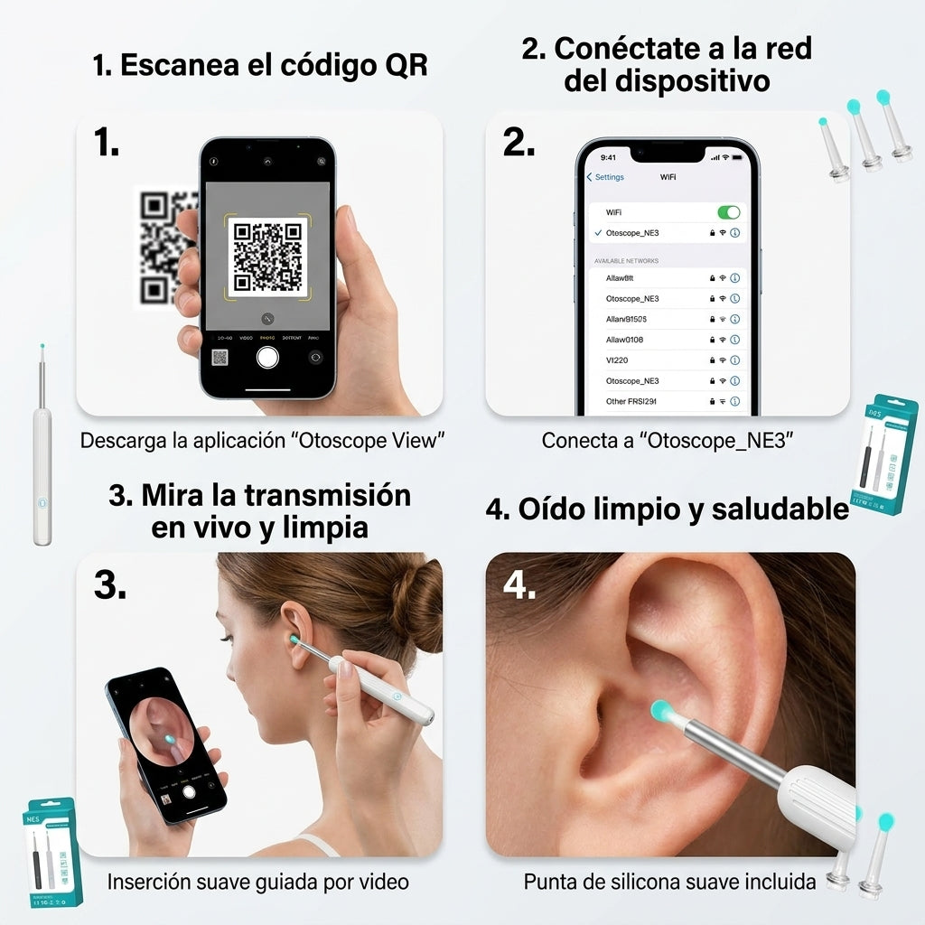 OtiClear Pro - Ve y limpia tu oído desde el celular