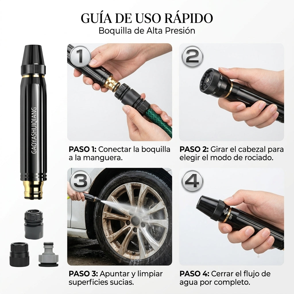 AquaGrip - Presión perfecta, sin goteras, sin drama