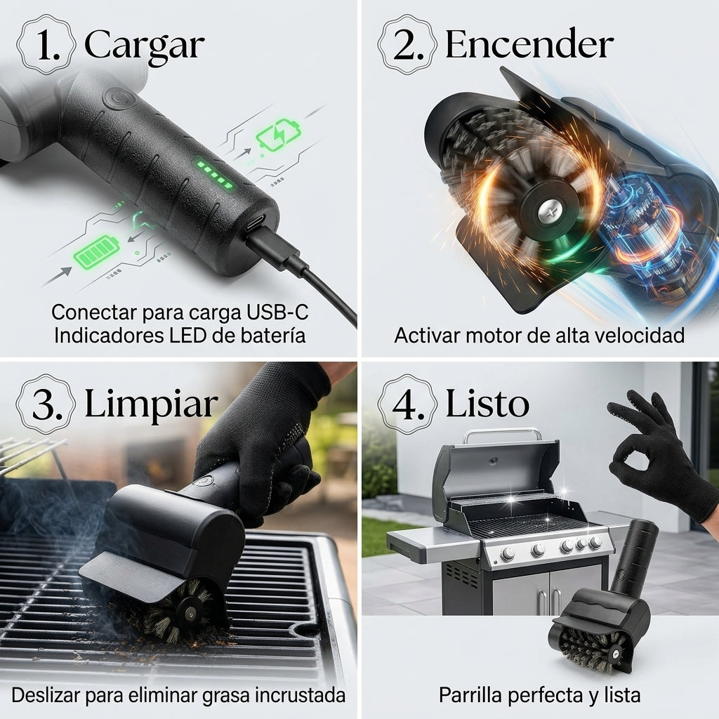 GrillZap - Limpia más rápido, asa más seguido