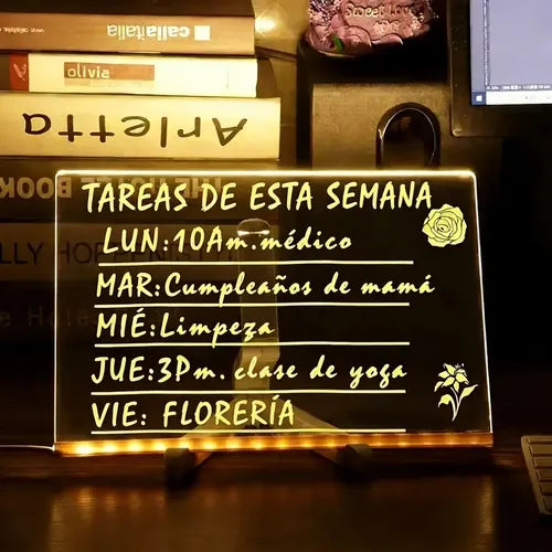 Pizarra Magica 20cm X 30cm Luz Led usb