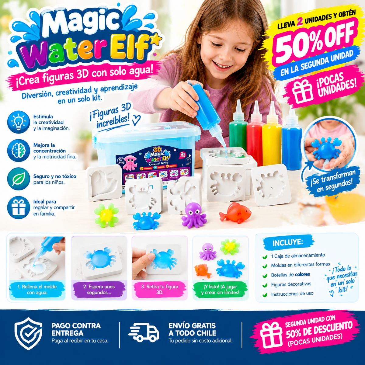 Magic Water Elf - Figuras 3D que aparecen en el agua